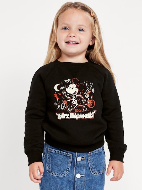 Disney© Mickey Mouse Halloween Graphic Unisex Sweatshirt for Toddler - Black