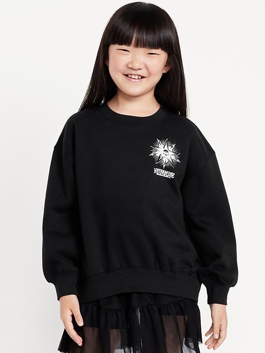 View large product image 1 of 3. Wednesday™ Oversized Graphic Tunic Sweatshirt for Girls