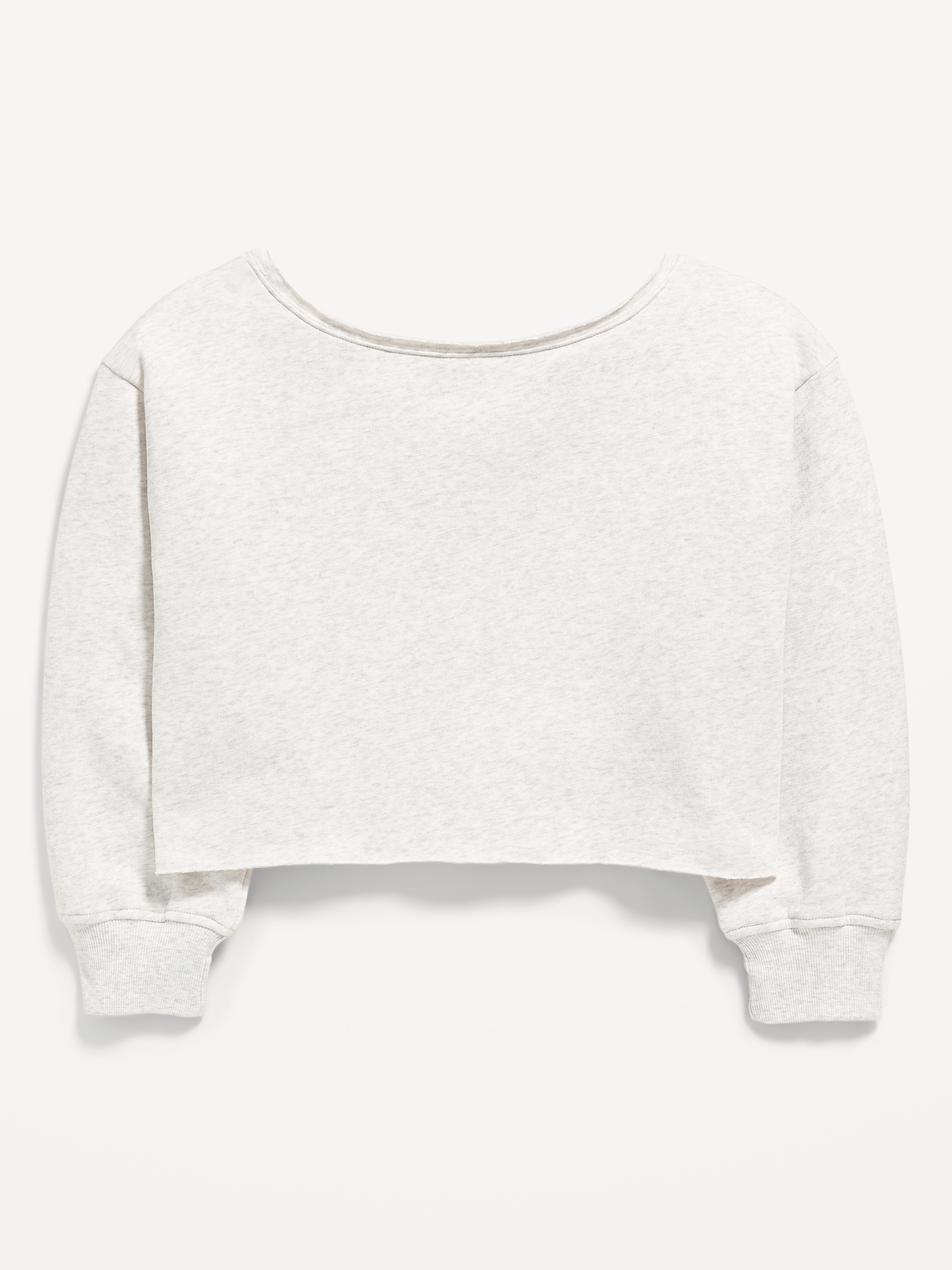 Boat-Neck Graphic Sweatshirt for Girls