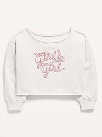 View large product image 3 of 4. Boat-Neck Graphic Sweatshirt for Girls