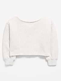 View large product image 4 of 4. Boat-Neck Graphic Sweatshirt for Girls