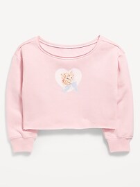 View large product image 3 of 4. Boat-Neck Graphic Sweatshirt for Girls