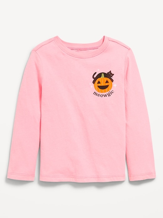 View large product image 1 of 2. Long-Sleeve Graphic T-Shirt for Toddler Girls