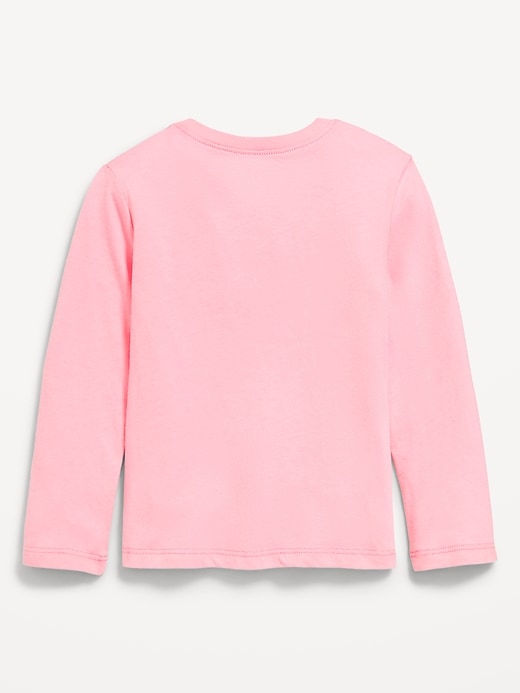 View large product image 2 of 2. Long-Sleeve Graphic T-Shirt for Toddler Girls