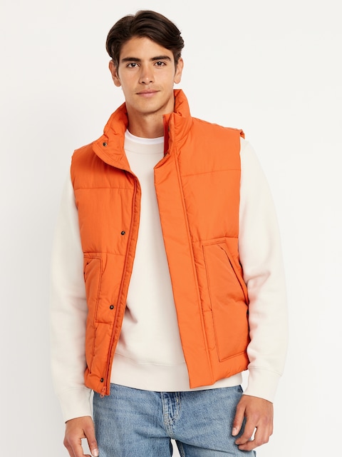 Frost-Free Water-Resistant Puffer Vest - Jack O'Lantern