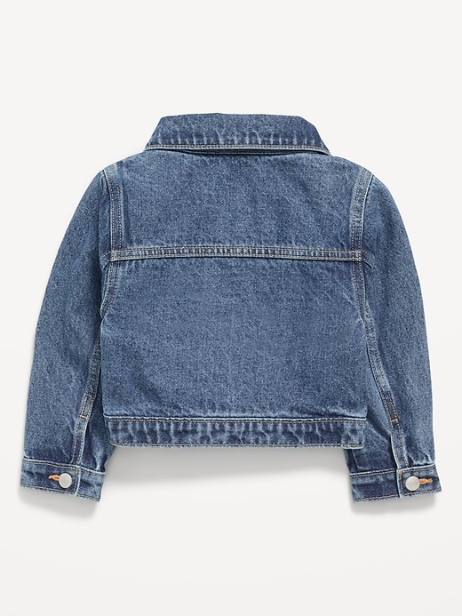 View large product image 2 of 2. Embroidered Stars Trucker Jean Jacket for Toddler Girls