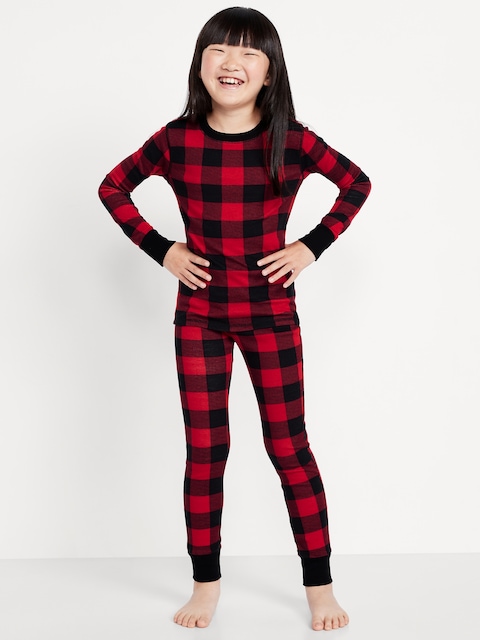 Printed Snug-Fit Graphic Pajama Set for Girls