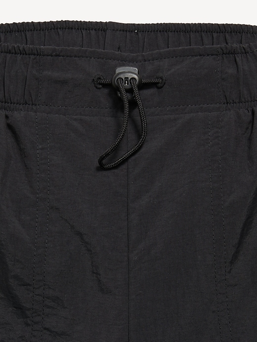 Image number 5 showing, High-Waisted Side Ruched Cargo Parachute Joggers for Girls