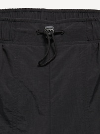 View large product image 5 of 5. High-Waisted Side Ruched Cargo Parachute Joggers for Girls