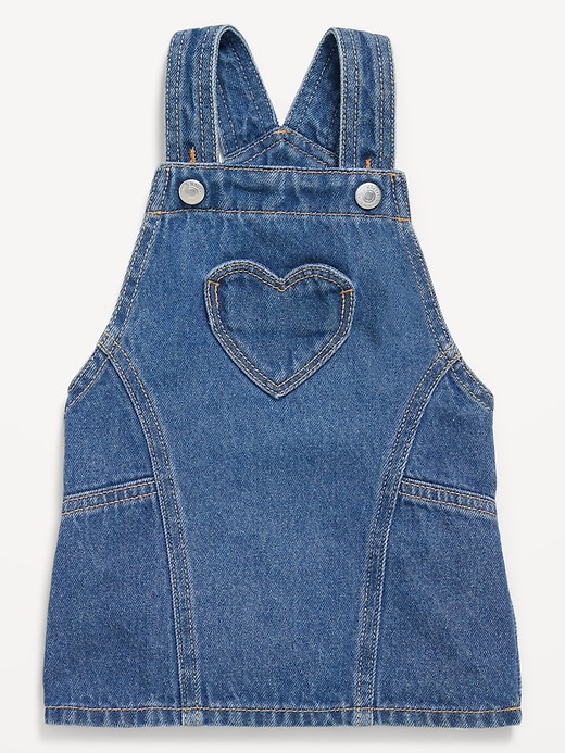 View large product image 1 of 2. Heart-Pocket Jean Skirtall Dress for Baby