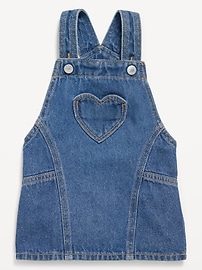 Image number 1 showing, Heart-Pocket Jean Skirtall Dress for Baby