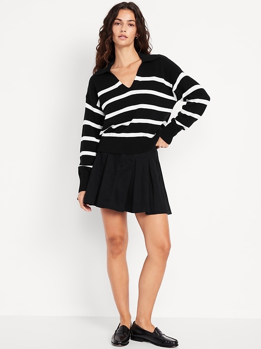 Image number 1 showing, High-Waisted Pleated Mini Skirt