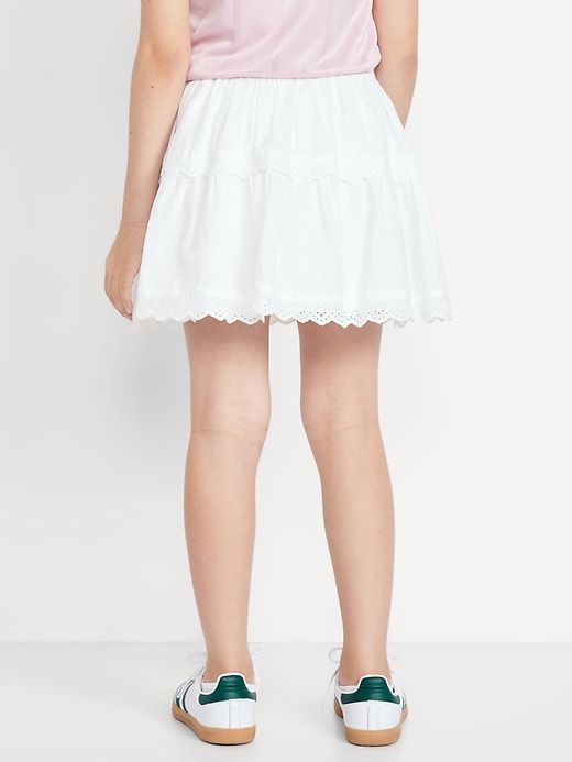 View large product image 2 of 4. Eyelet Trim Tiered Skirt for Girls