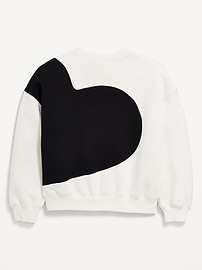View large product image 4 of 4. Oversized Graphic Tunic Sweatshirt for Girls