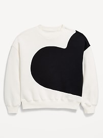 View large product image 3 of 4. Oversized Graphic Tunic Sweatshirt for Girls