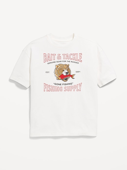 View large product image 2 of 2. Oversized Short-Sleeve Graphic T-Shirt for Boys