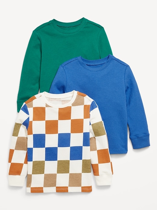 View large product image 1 of 1. Long-Sleeve T-Shirt 3-Pack for Toddler Boys