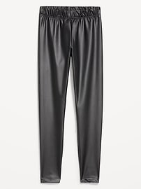 Image number 3 showing, High-Waisted Faux-Leather Fashion Ankle Leggings