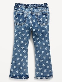 Image number 2 showing, Printed Pull-On Flare Jeans for Toddler Girls