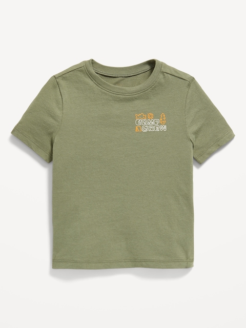 T-shirt à manches courtes à imprimé unisexe pour tout-petit