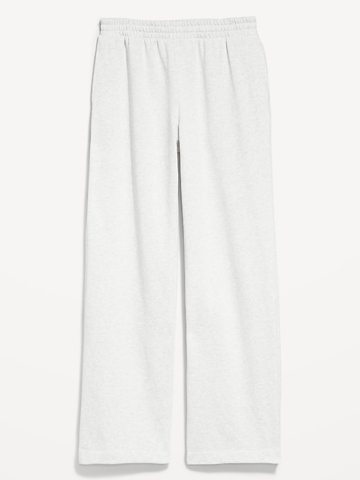 L'image numéro 4 présente Pantalon en coton ouaté à jambe large et à taille haute PurConfort