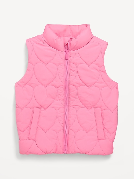 Voir une image plus grande du produit 1 de 2. Gilet rembourré matelassé hydrorésistant pour toute-petite fille