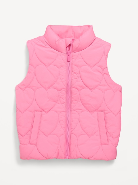 Gilet rembourré matelassé hydrorésistant pour toute-petite fille