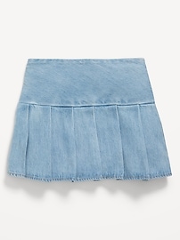 View large product image 3 of 3. Pleated Jean Skirt for Girls