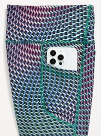 View large product image 3 of 3. High-Waisted PowerSoft 7/8-Length Side-Pocket Leggings for Girls