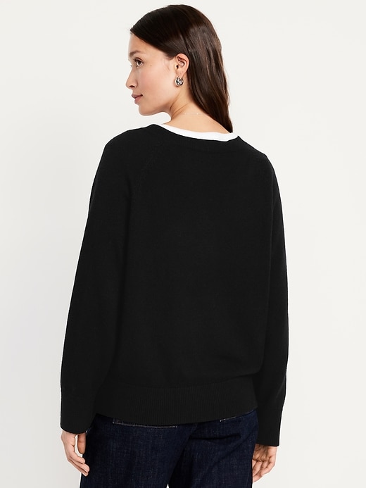 Image number 2 showing, SoSoft Loose V-Neck Sweater