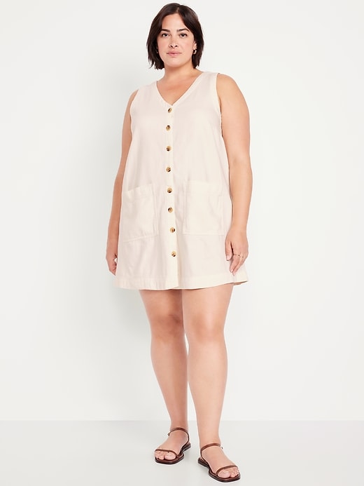 Image number 6 showing, Sleeveless Button-Front Mini Dress