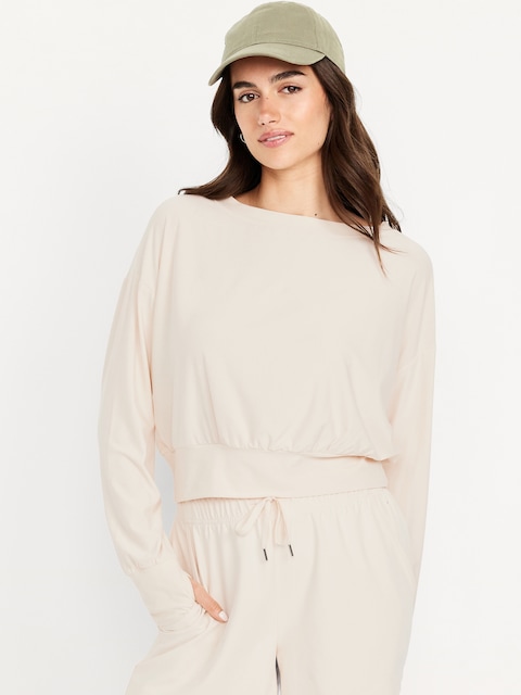 Haut à encolure bateau NuageSport - Beige