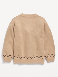 Voir une image plus grande du produit 3 de 3. Cardigan détendu à manches longues pour fille