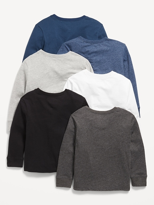 View large product image 2 of 2. Long-Sleeve T-Shirt 6-Pack for Toddler Boys