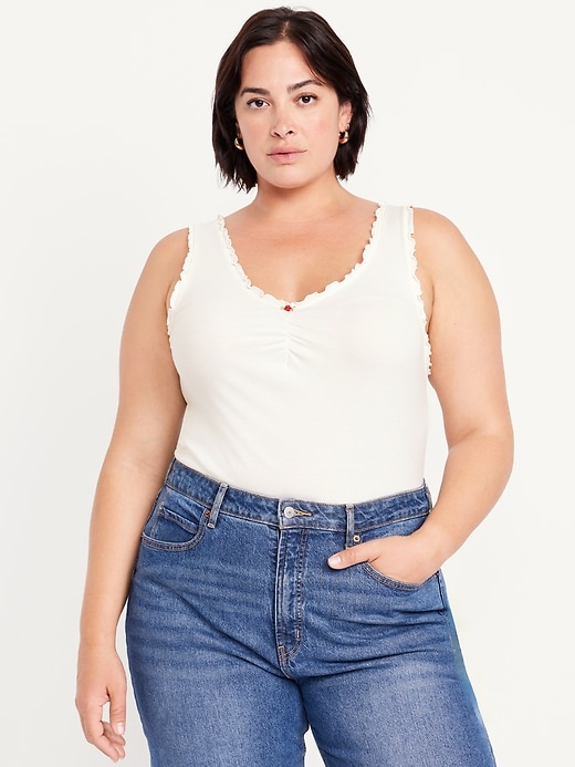 Image number 7 showing, Cinched Rib-Knit Tank Top