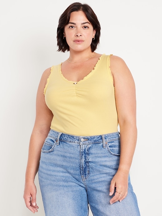 Image number 6 showing, Cinched Rib-Knit Tank Top