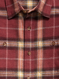 View large product image 3 of 3. Long-Sleeve Pocket Plaid Flannel Shirt for Boys