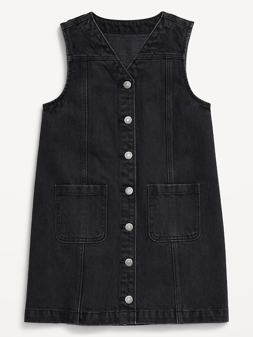 Image number 3 showing, Sleeveless Pocket Jean Dress for Girls