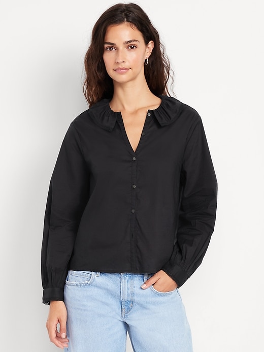 Image number 1 showing, Ruffle Button-Down Shirt