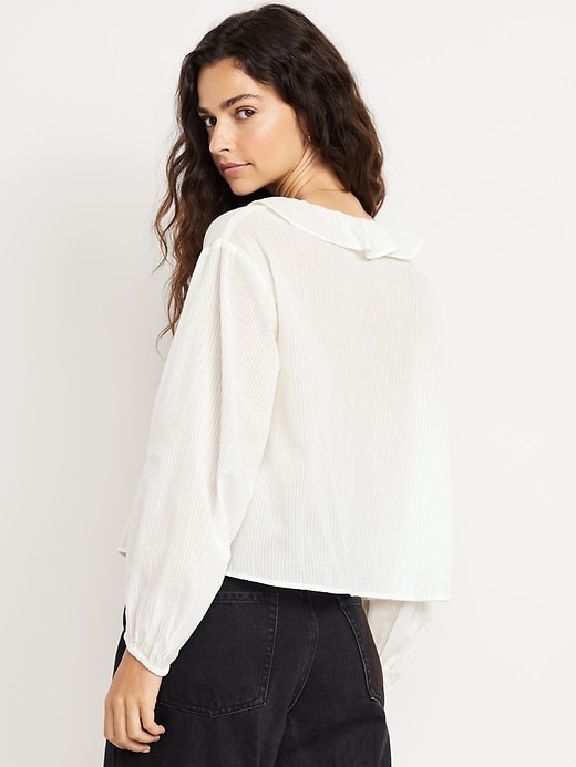Image number 7 showing, Tie-Front Ruffle Top