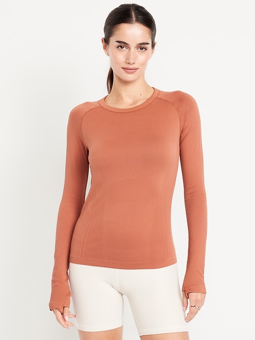 Image number 1 showing, Fluid Seamless Fitted Top