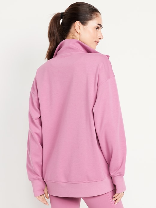 View large product image 2 of 2. Dynamic Fleece Half-Zip Tunic Sweatshirt