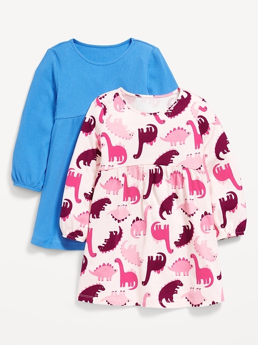 View large product image 1 of 1. Long-Sleeve Fit and Flare Dress 2-Pack for Toddler Girls