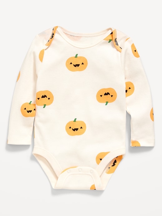 View large product image 2 of 3. Printed Unisex Long-Sleeve Bodysuit for Baby