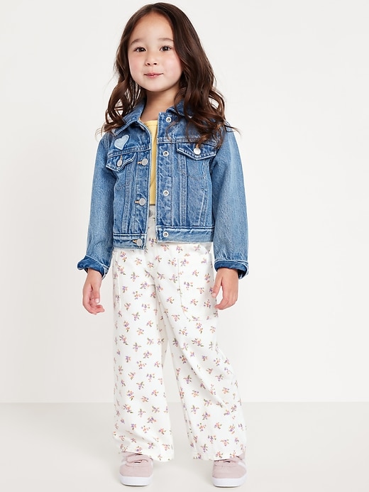 View large product image 1 of 3. Printed Pull-On Baggy Wide-Leg Cargo Twill for Toddler Girls
