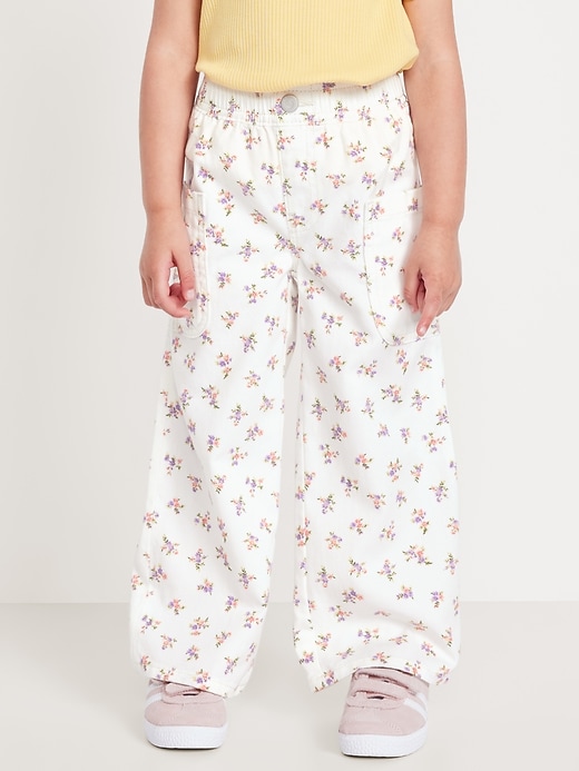 View large product image 2 of 3. Printed Pull-On Baggy Wide-Leg Cargo Twill for Toddler Girls