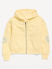 Image number 2 showing, Favorite Fleece Printed Zip-Front Hoodie for Girls