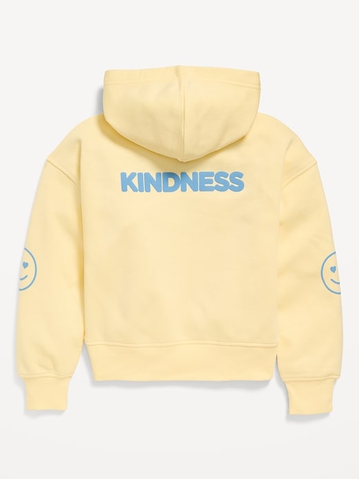 Image number 3 showing, Favorite Fleece Printed Zip-Front Hoodie for Girls