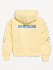 View large product image 3 of 3. Favorite Fleece Printed Zip-Front Hoodie for Girls