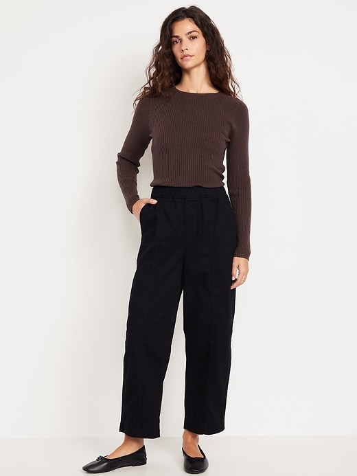 Image number 1 showing, High-Waisted Barrel Ankle Pants